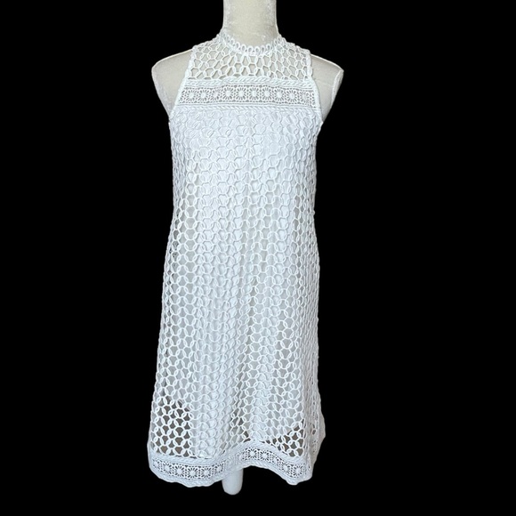 Anthropologie Moon River Open Knit Lace Honeycomb Shift Dress Women’s Size XS - Picture 2 of 9